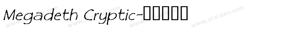 Megadeth Cryptic字体转换
